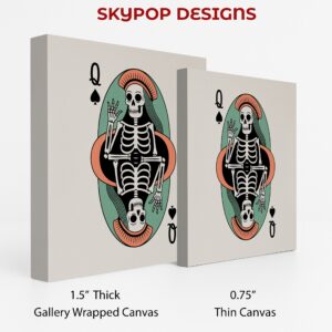 Skeleton Playing Card Art