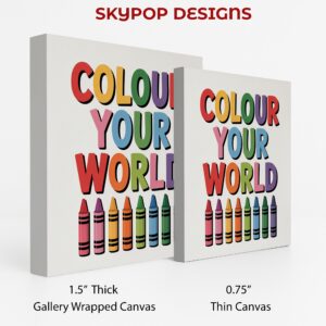 Colorful Crayon World Art