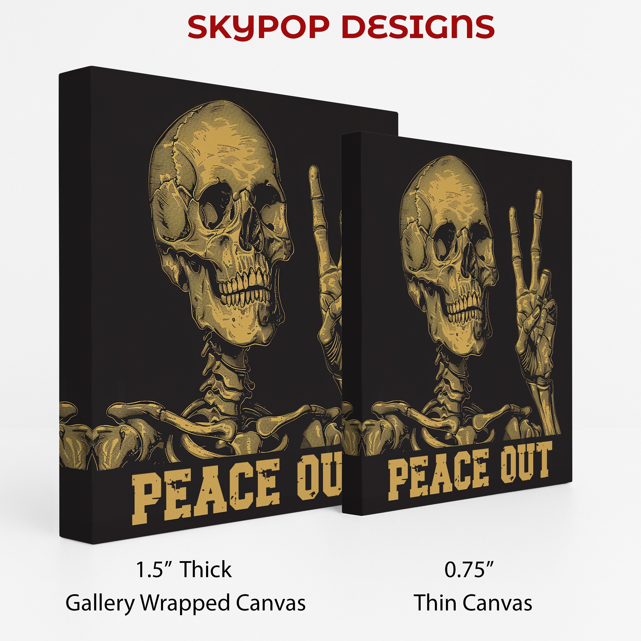 2.jpg Peace Out Skeleton Art