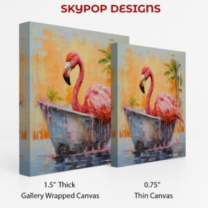 Flamingo Bathtub Art