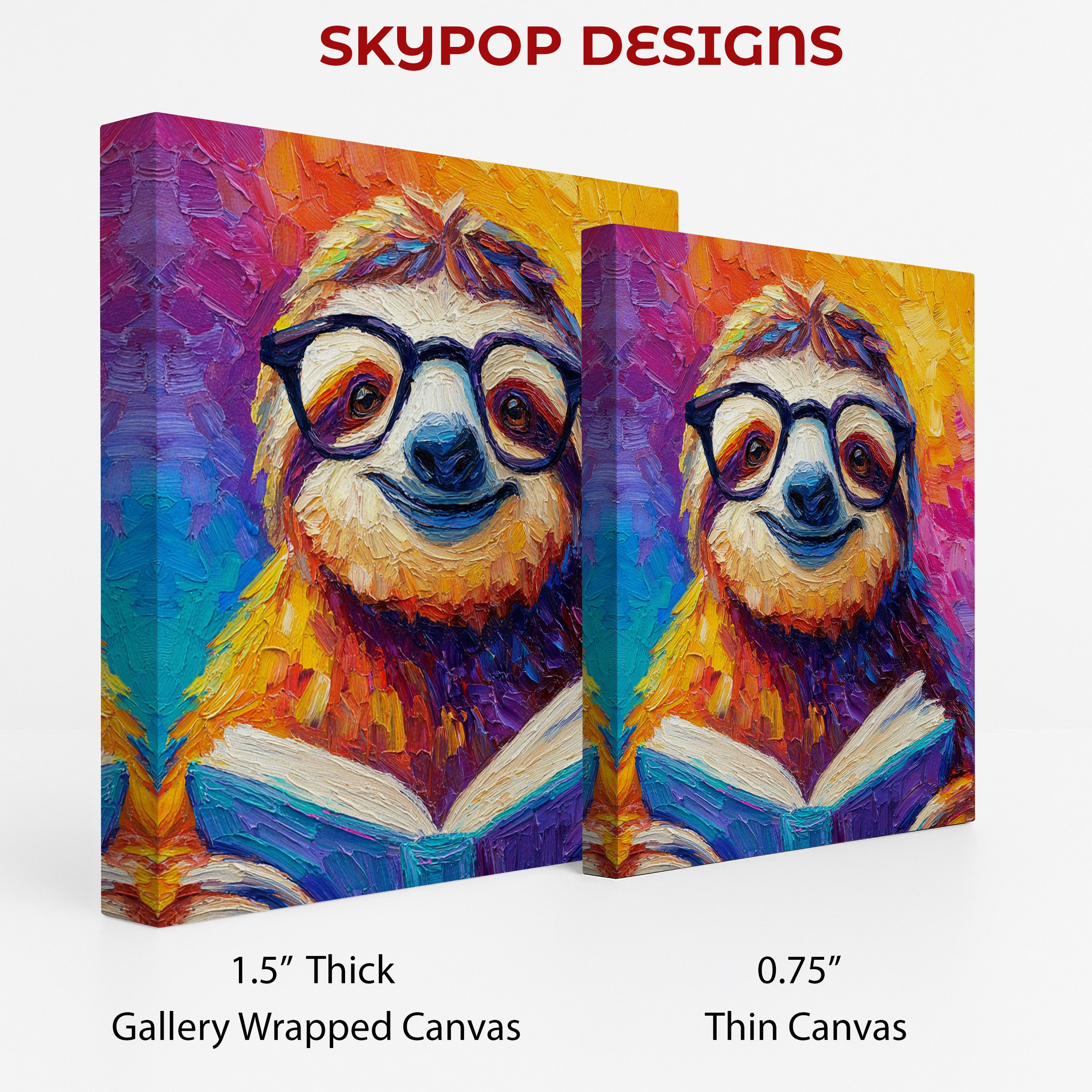2.jpg Sloth Reading Art