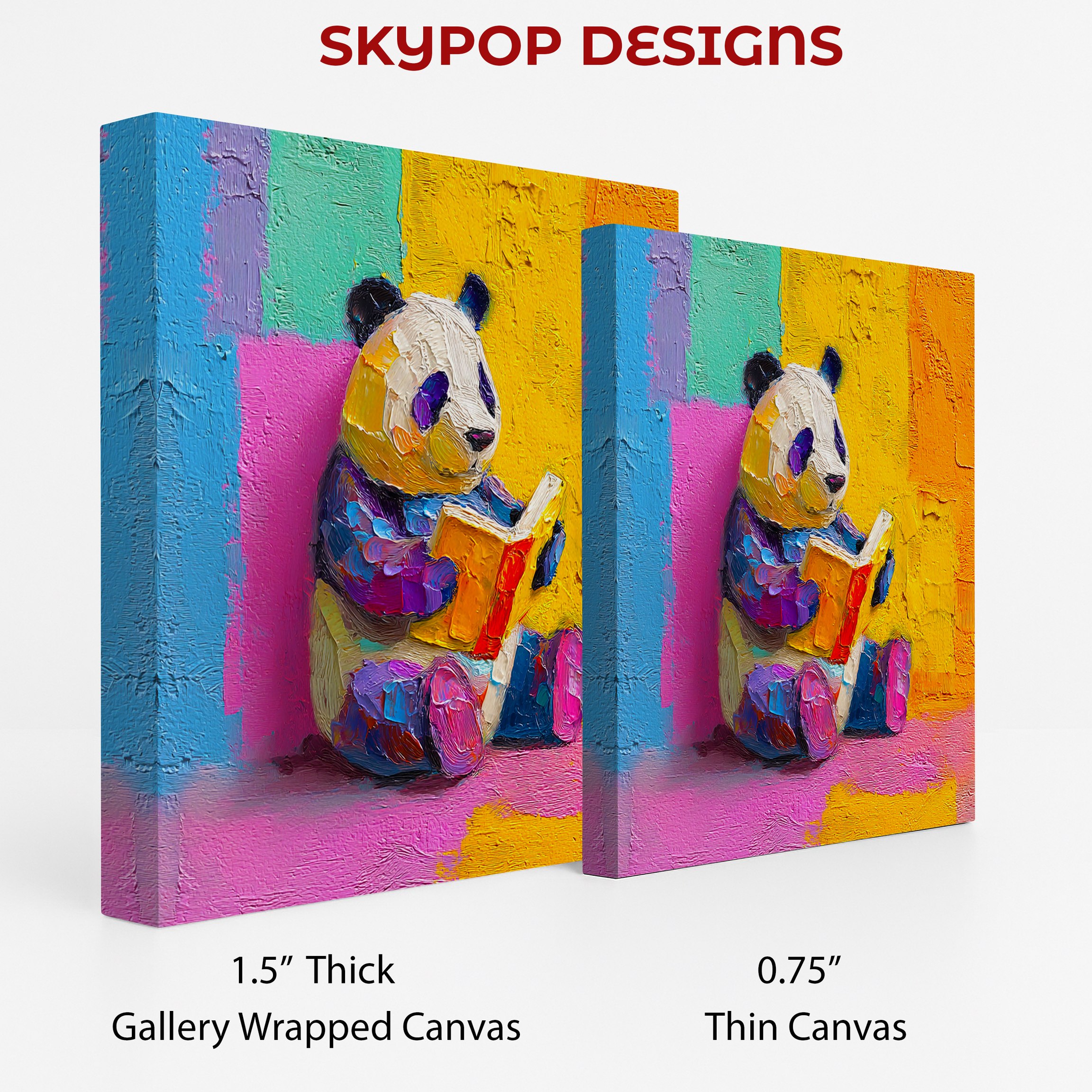 2.jpg Panda Reading Book Art