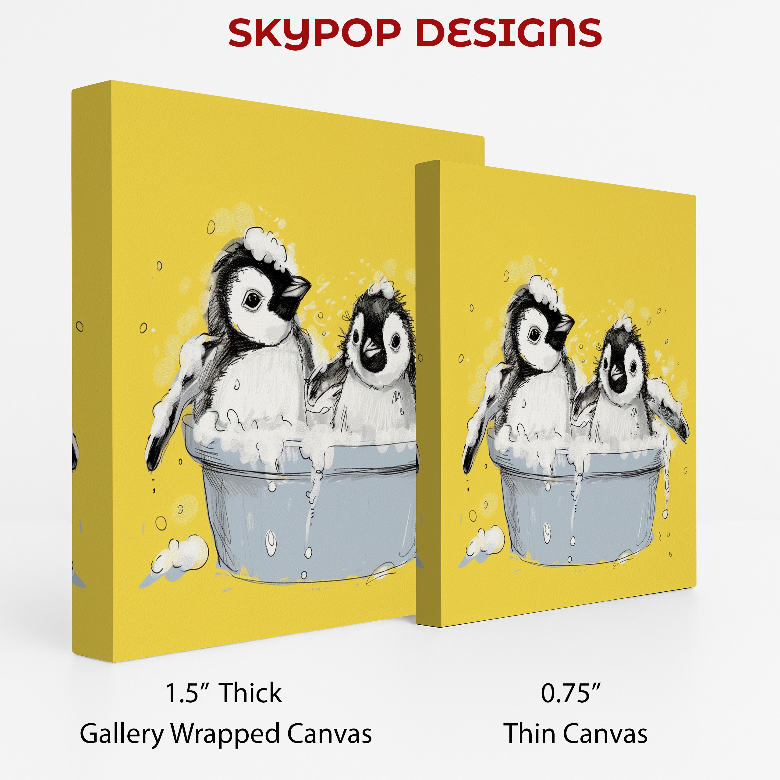 2.jpg Penguin Bath Time Art