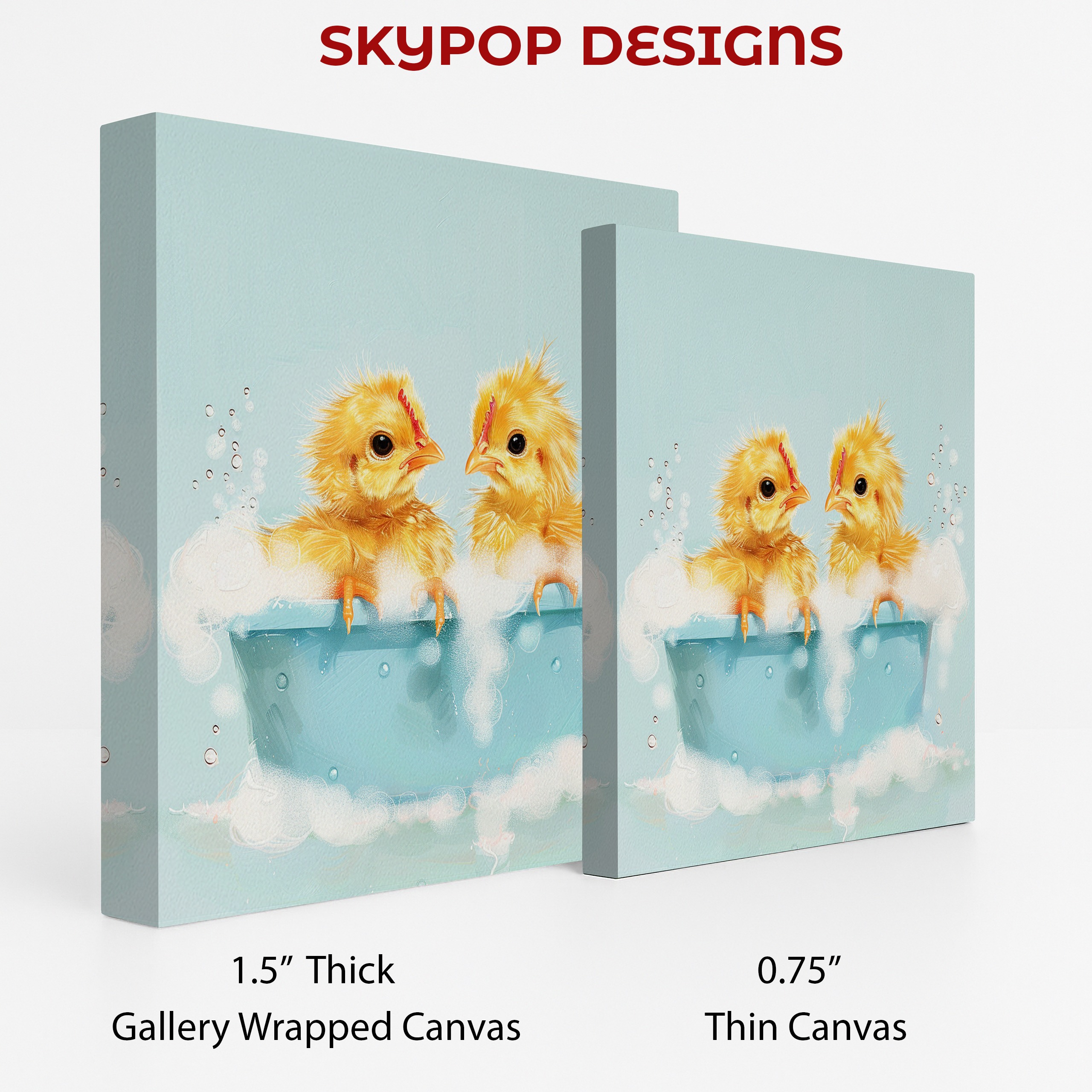 2.jpg Baby Chicks Bath Time Art
