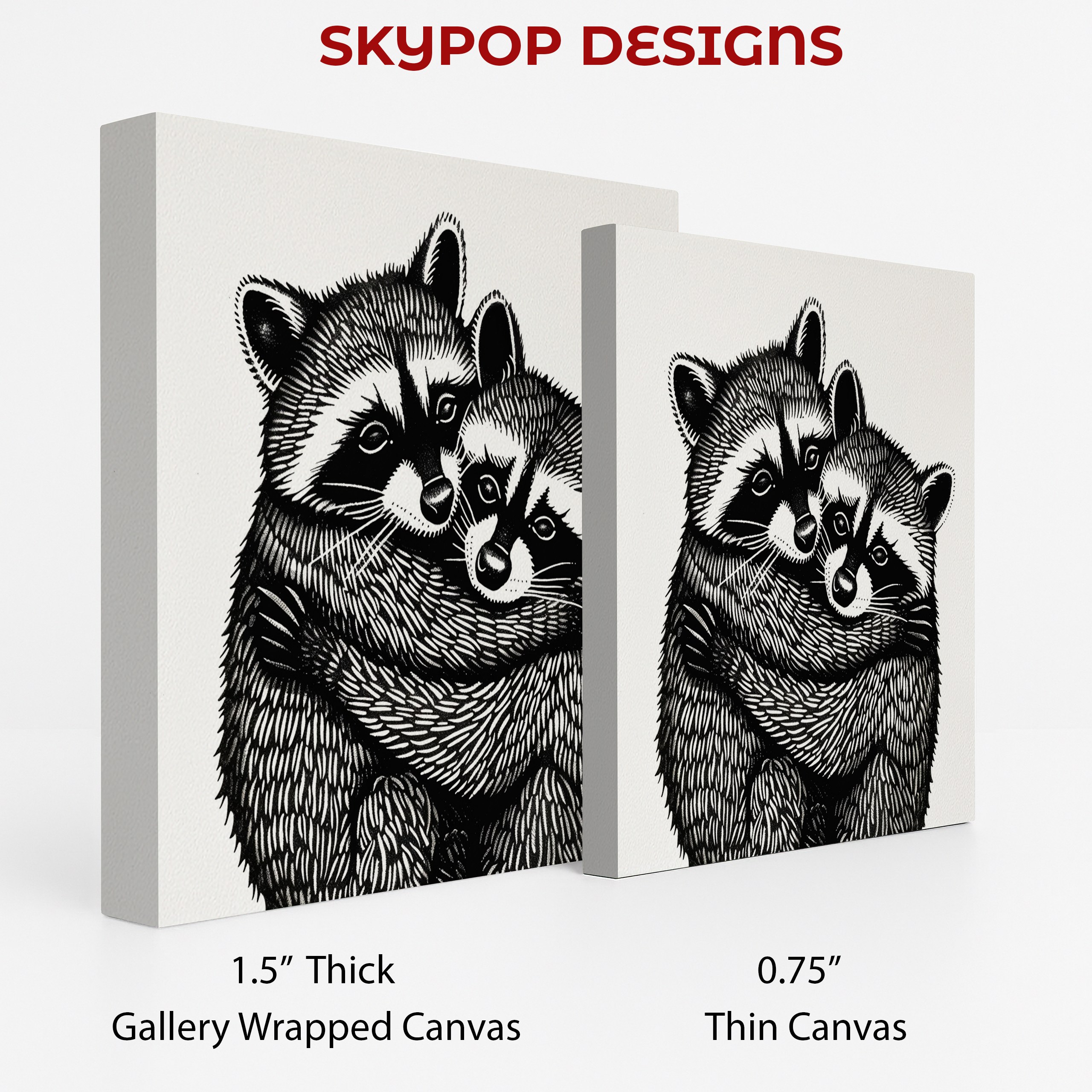 2.jpg Raccoon Cuddle Art