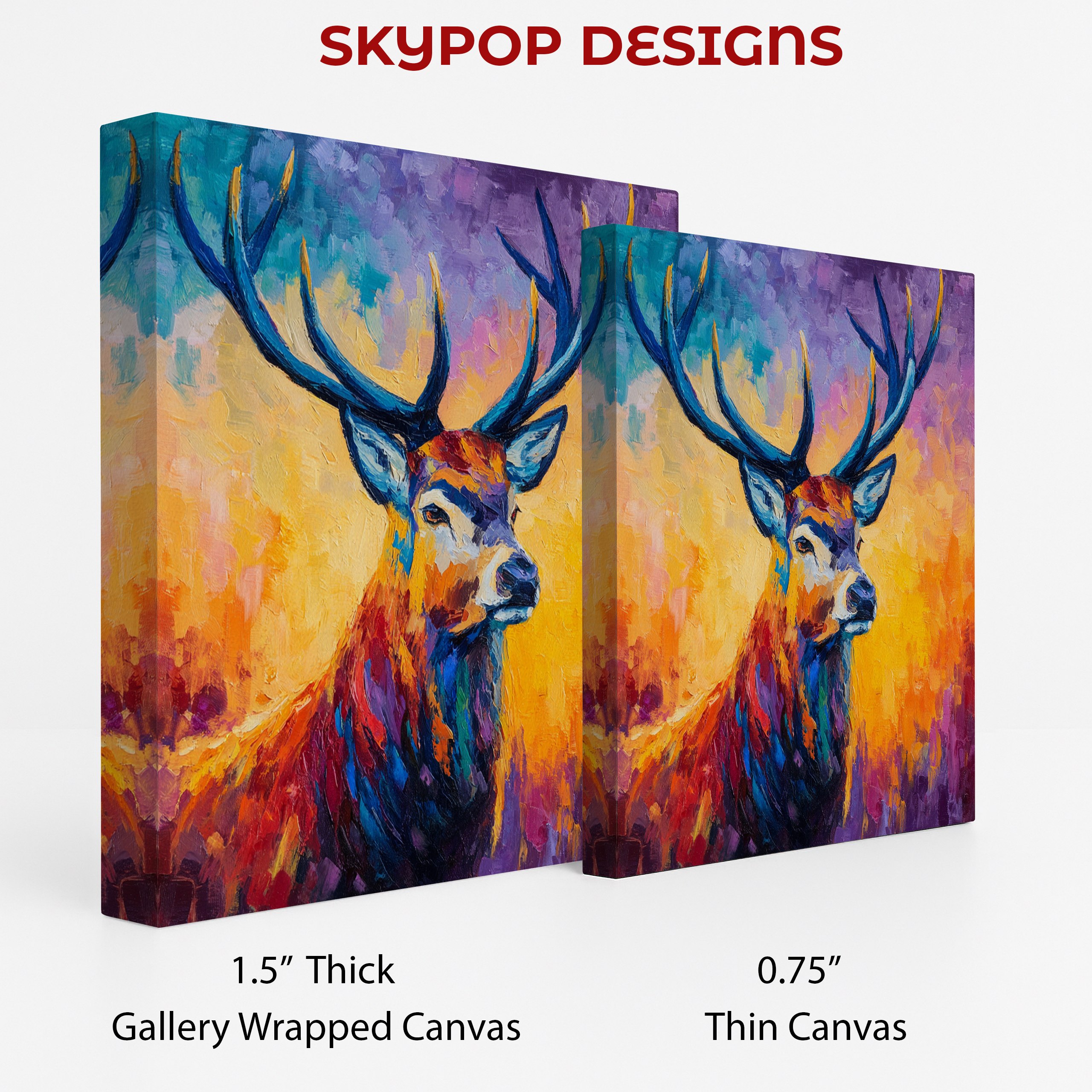 2.jpg Colorful Deer Art