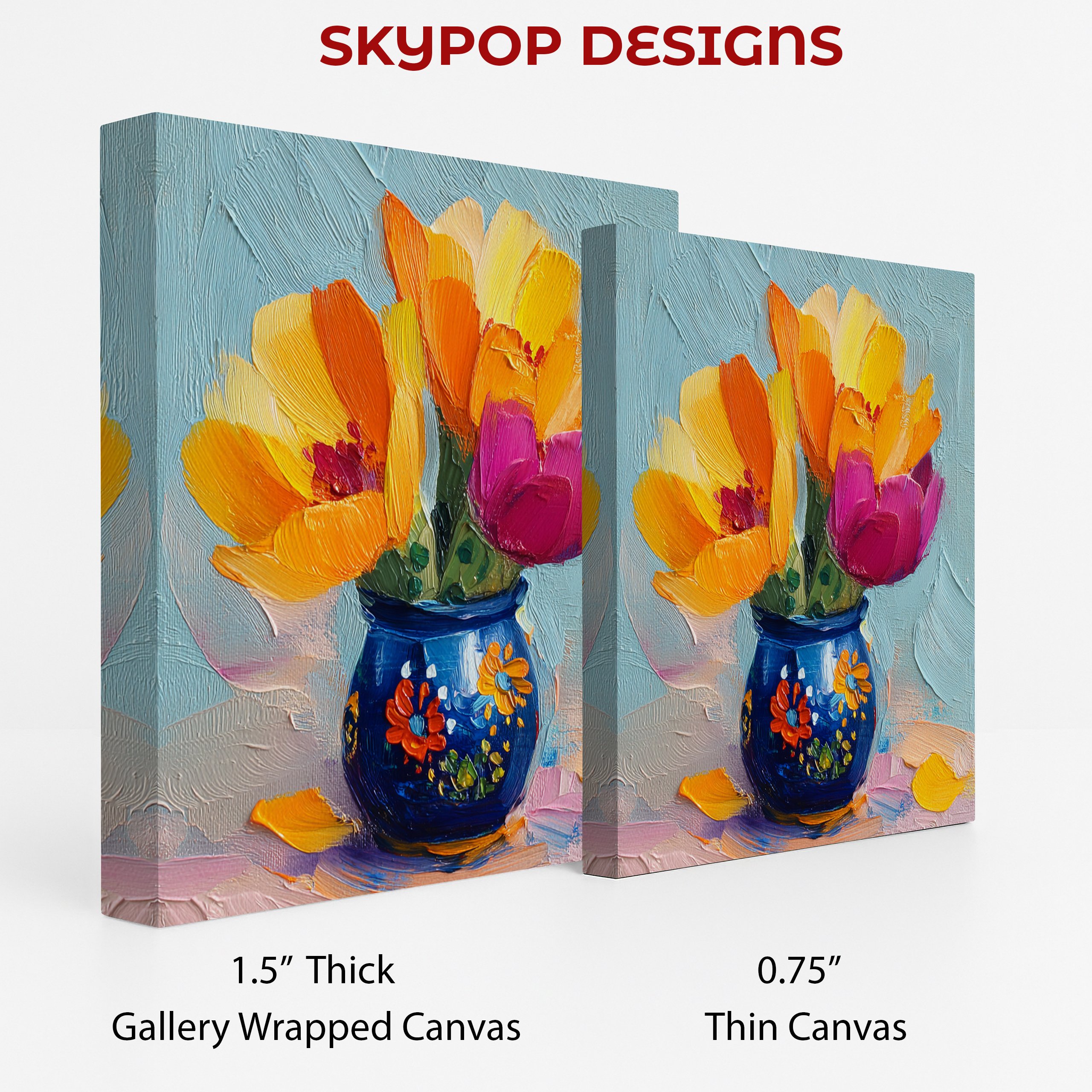 2.jpg Vibrant Tulips in Blue Vase Art