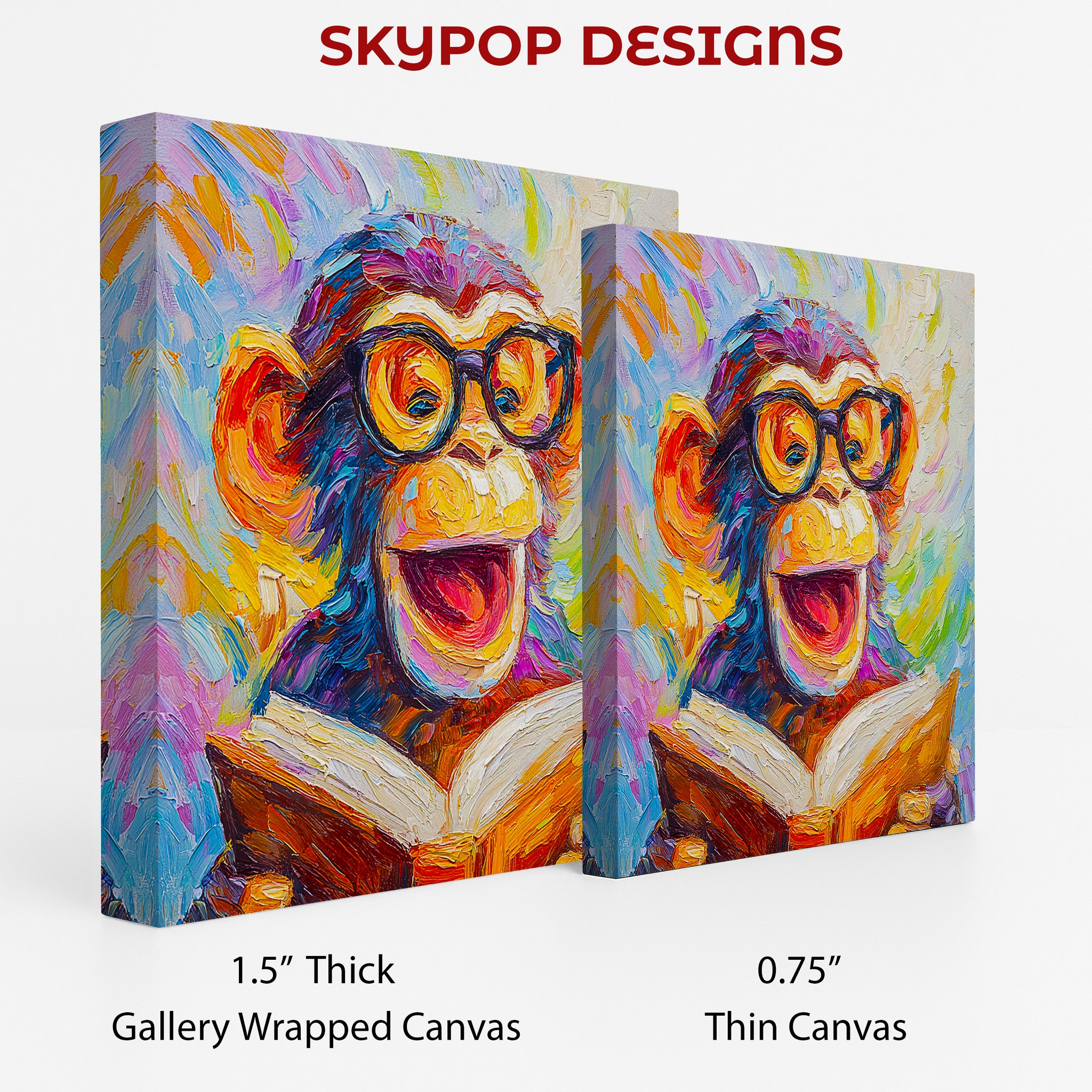 2.jpg Monkey Reading Art