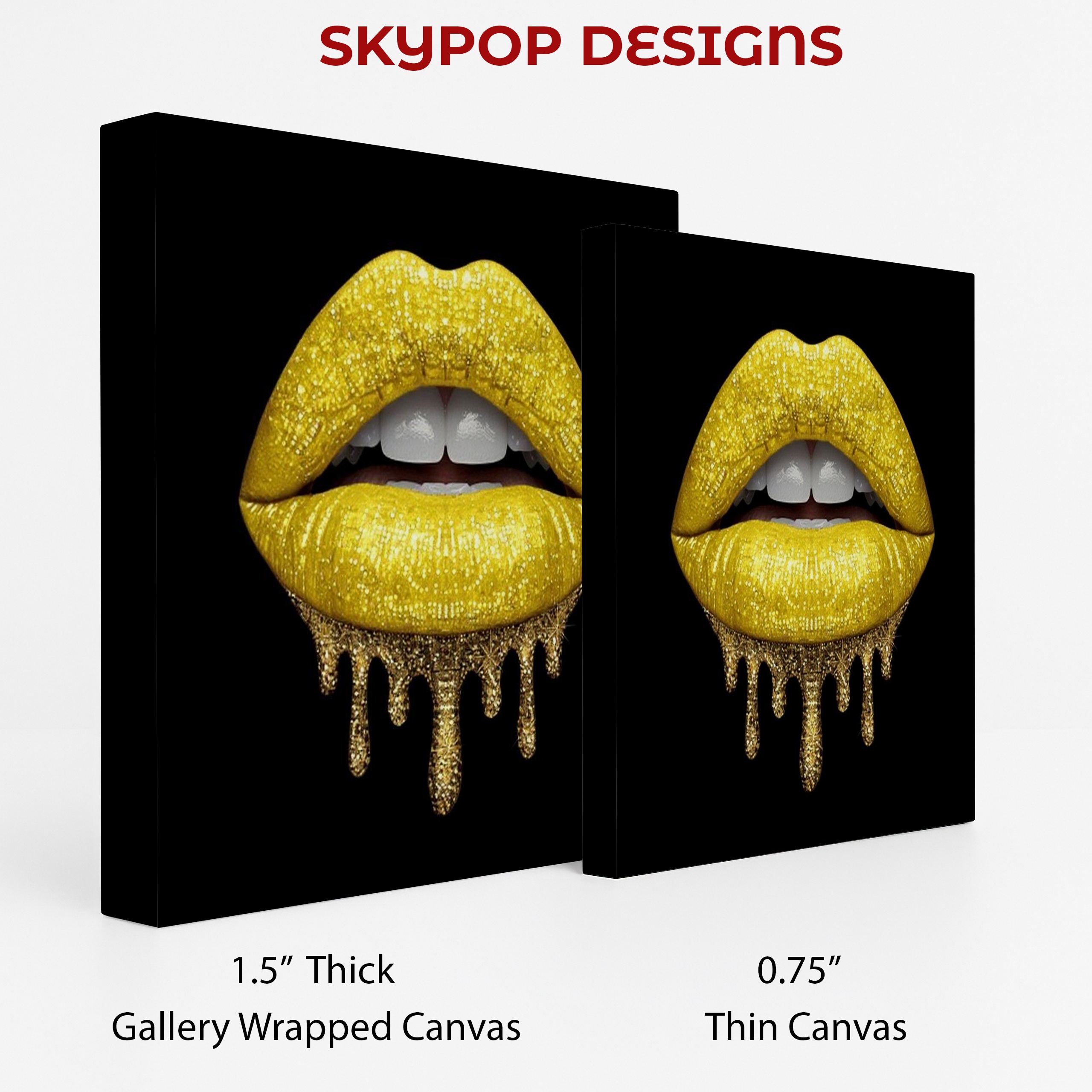 2.jpg Golden Lips Drip Art