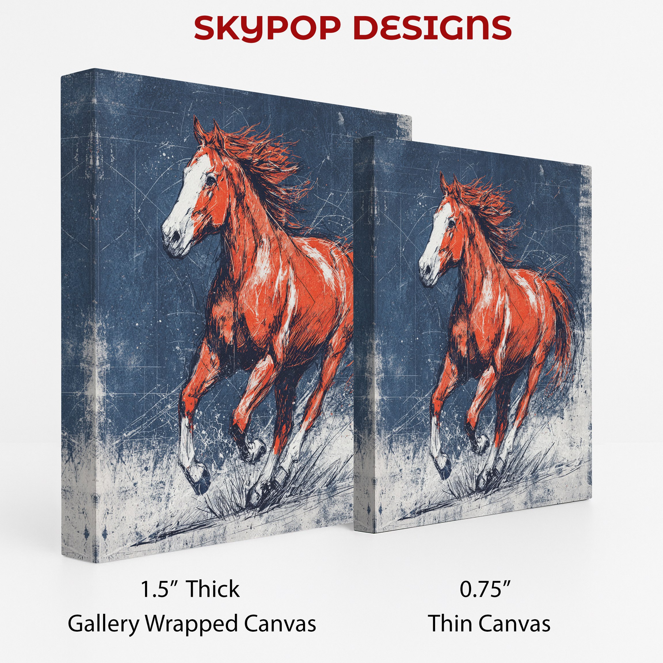 2.jpg Galloping Red Horse Art