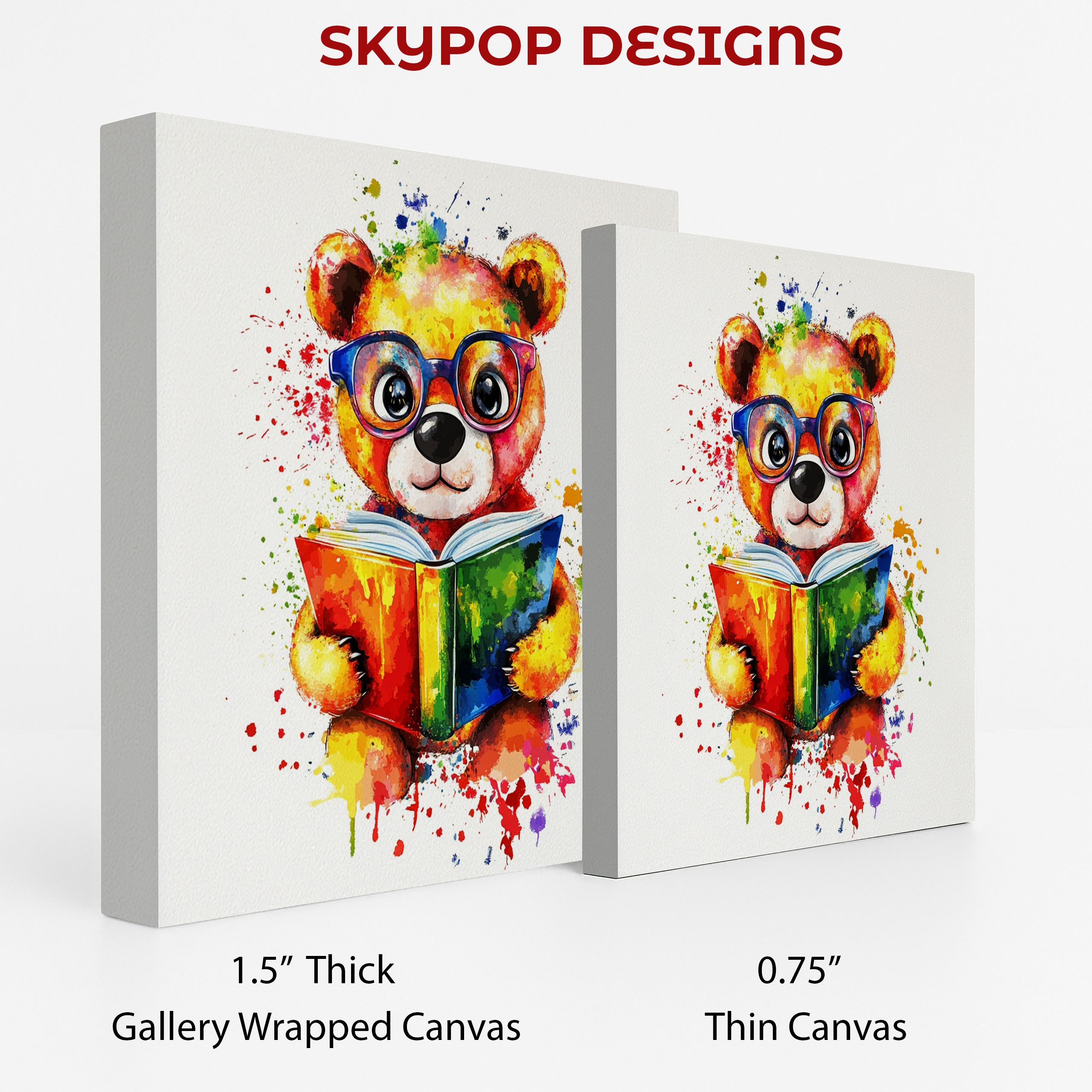 2.jpg Bear Reading Book Art