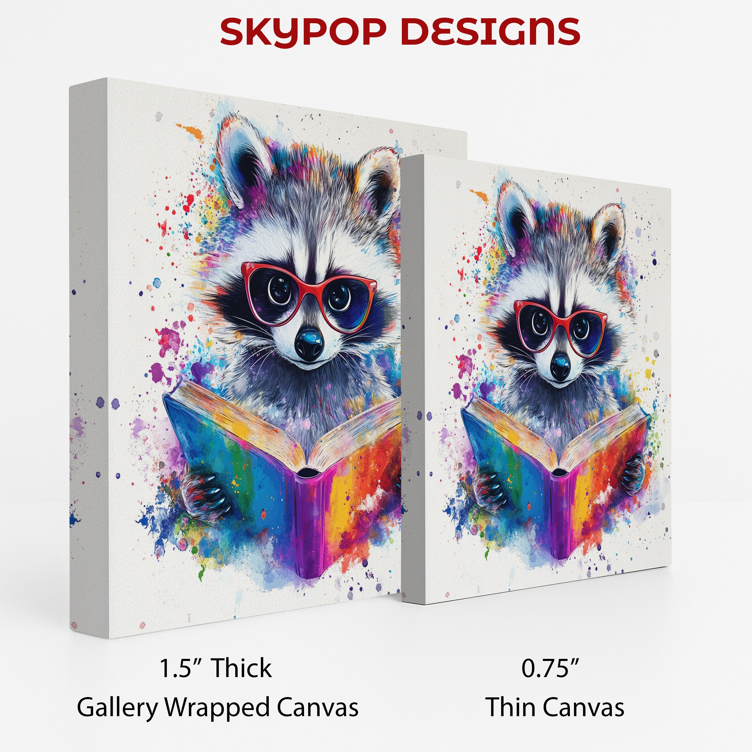 2.jpg Raccoon Reading Art