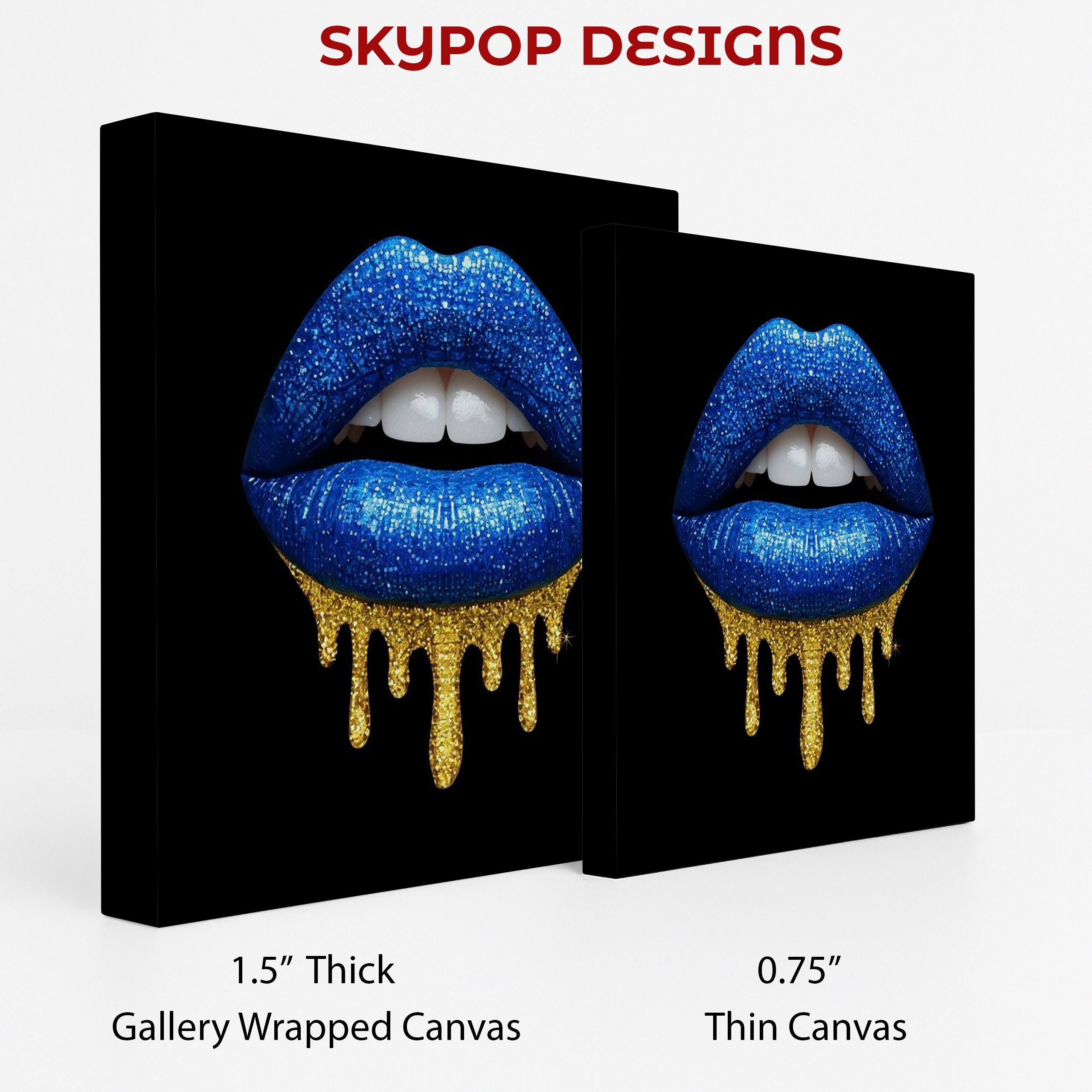2.jpg Glittery Blue Lips Art
