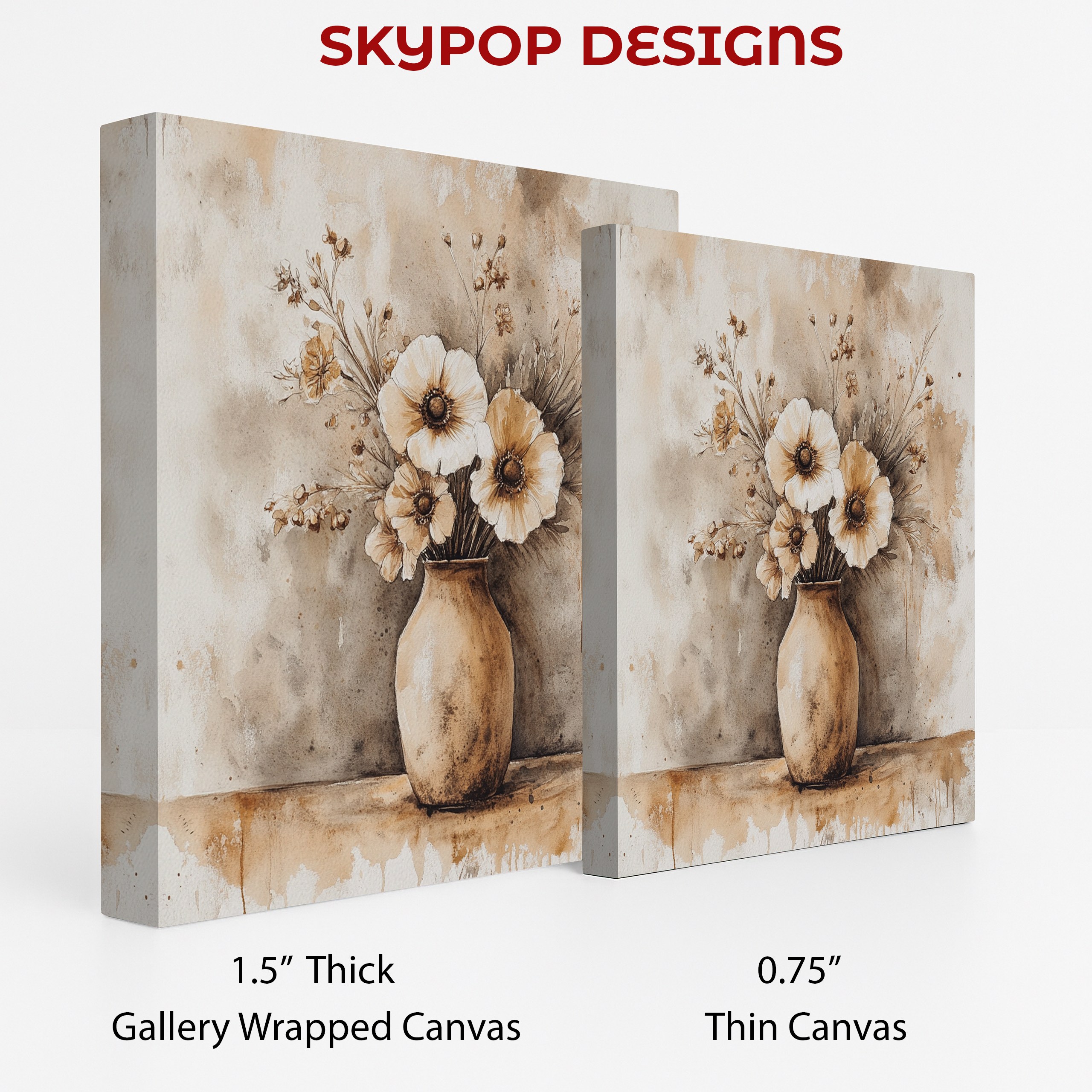 2.jpg Rustic Poppy Vase Art