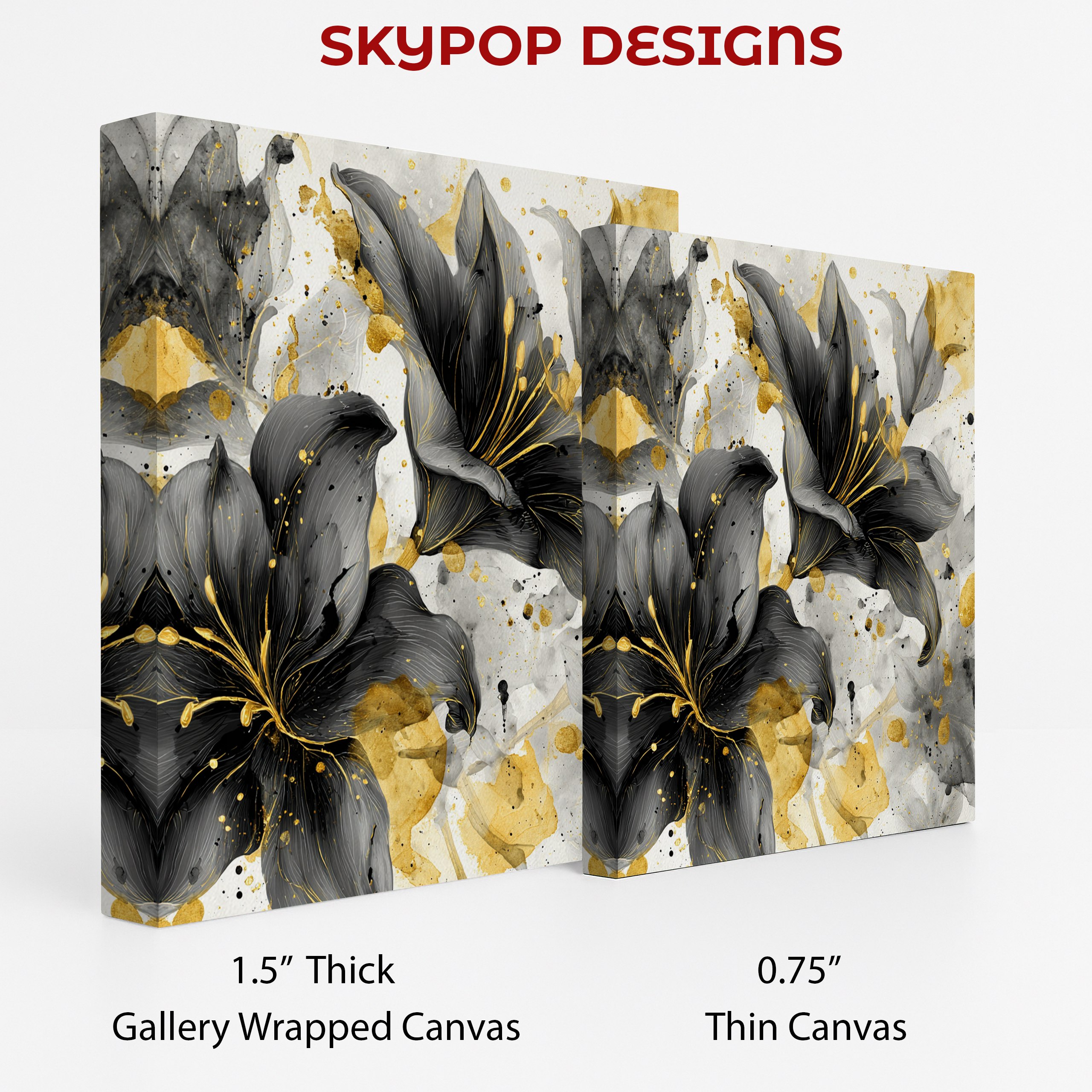 2.jpg Elegant Black and Gold Lily Art