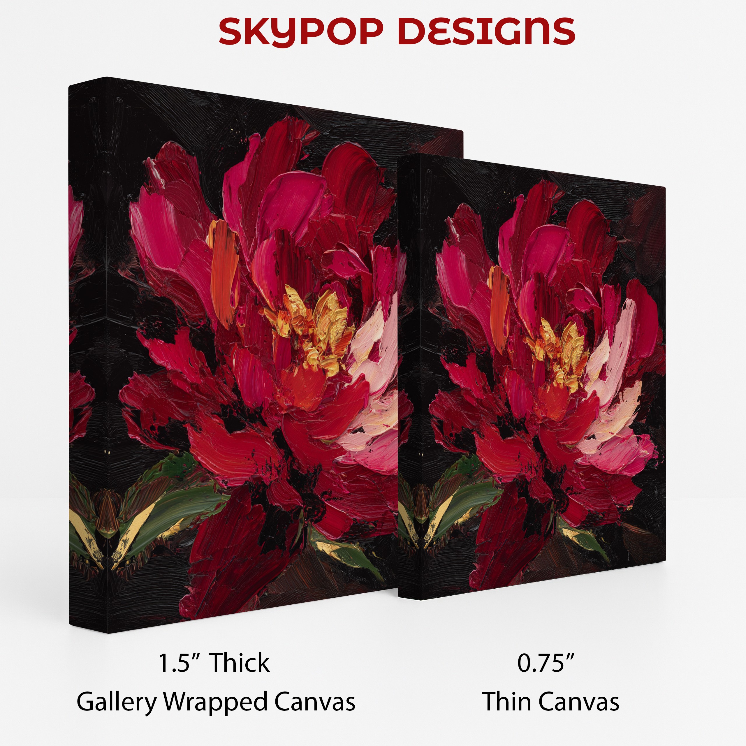 2.jpg Vibrant Red Peony Art
