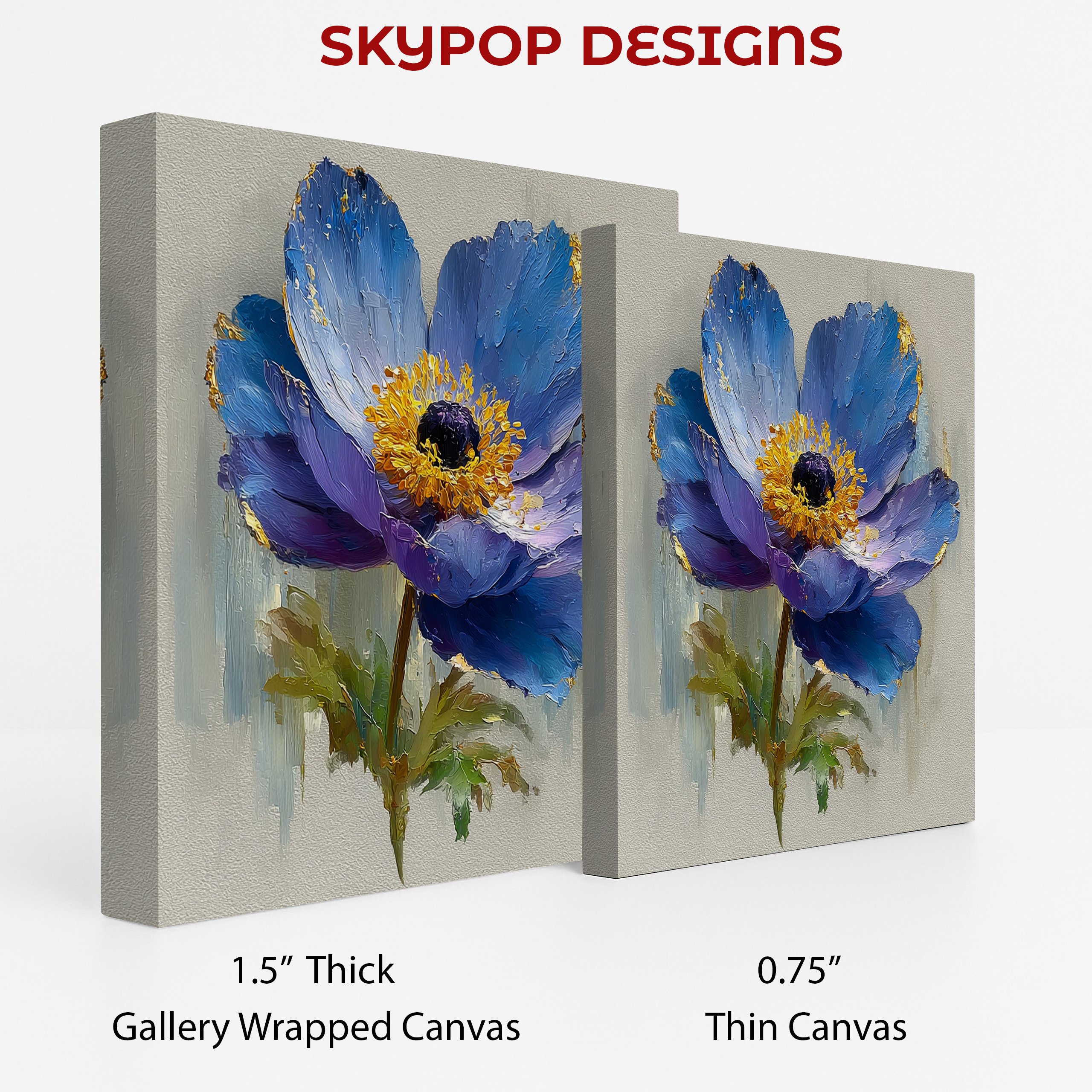2.jpg Blue Anemone Flower Art