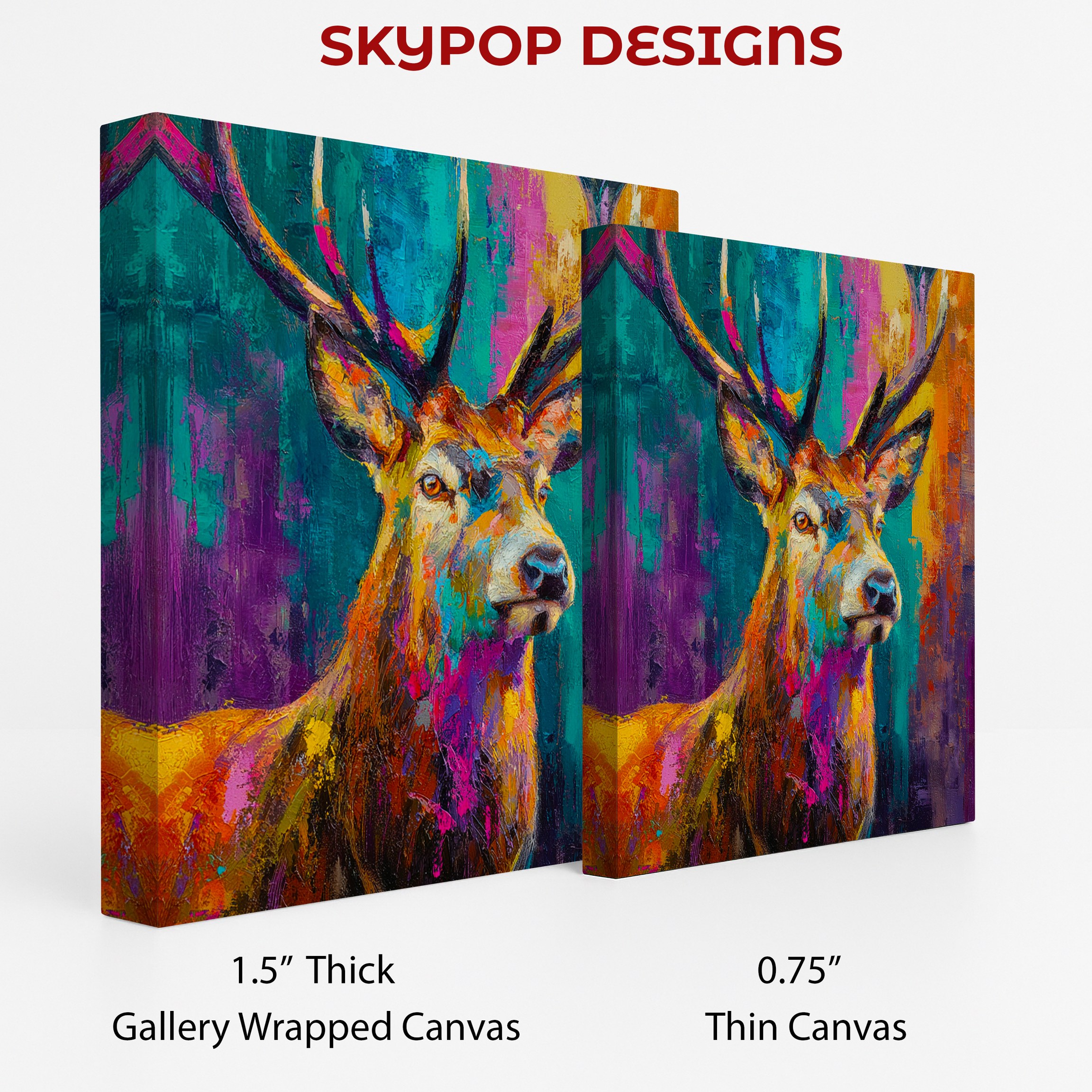 2.jpg Colorful Deer Art