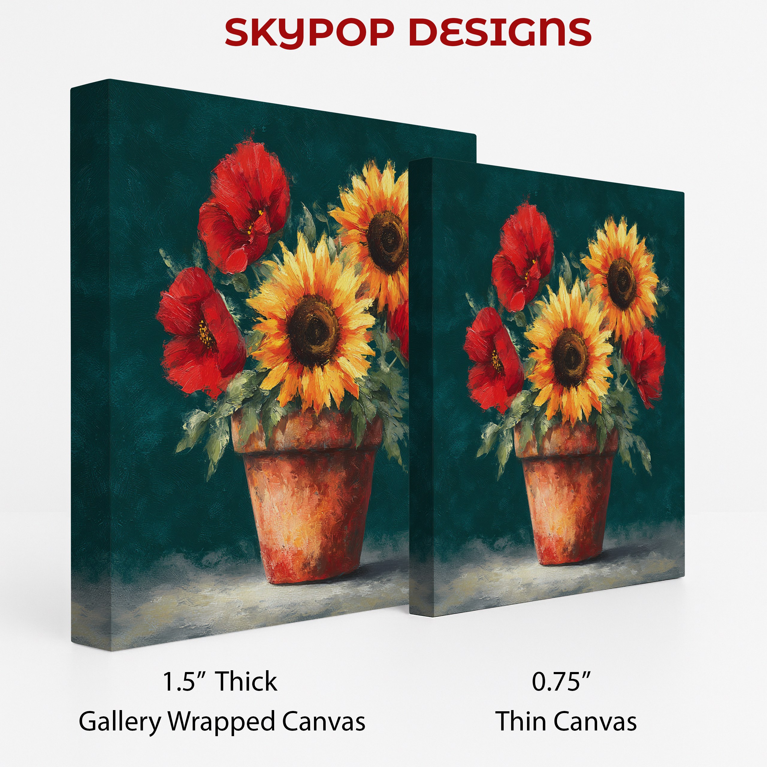 2.jpg Sunflower and Poppy Bouquet Art