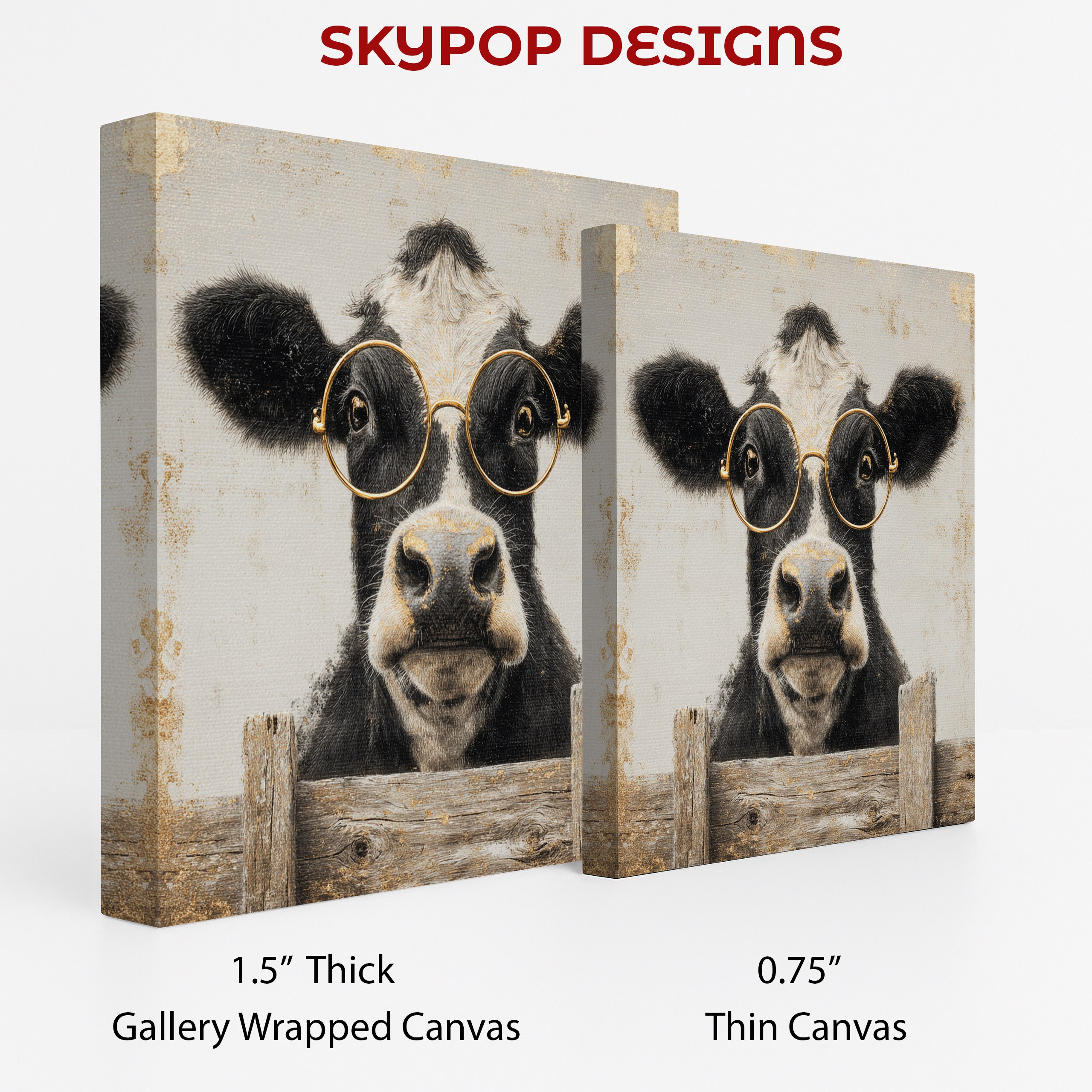 2.jpg Cow with Glasses Art