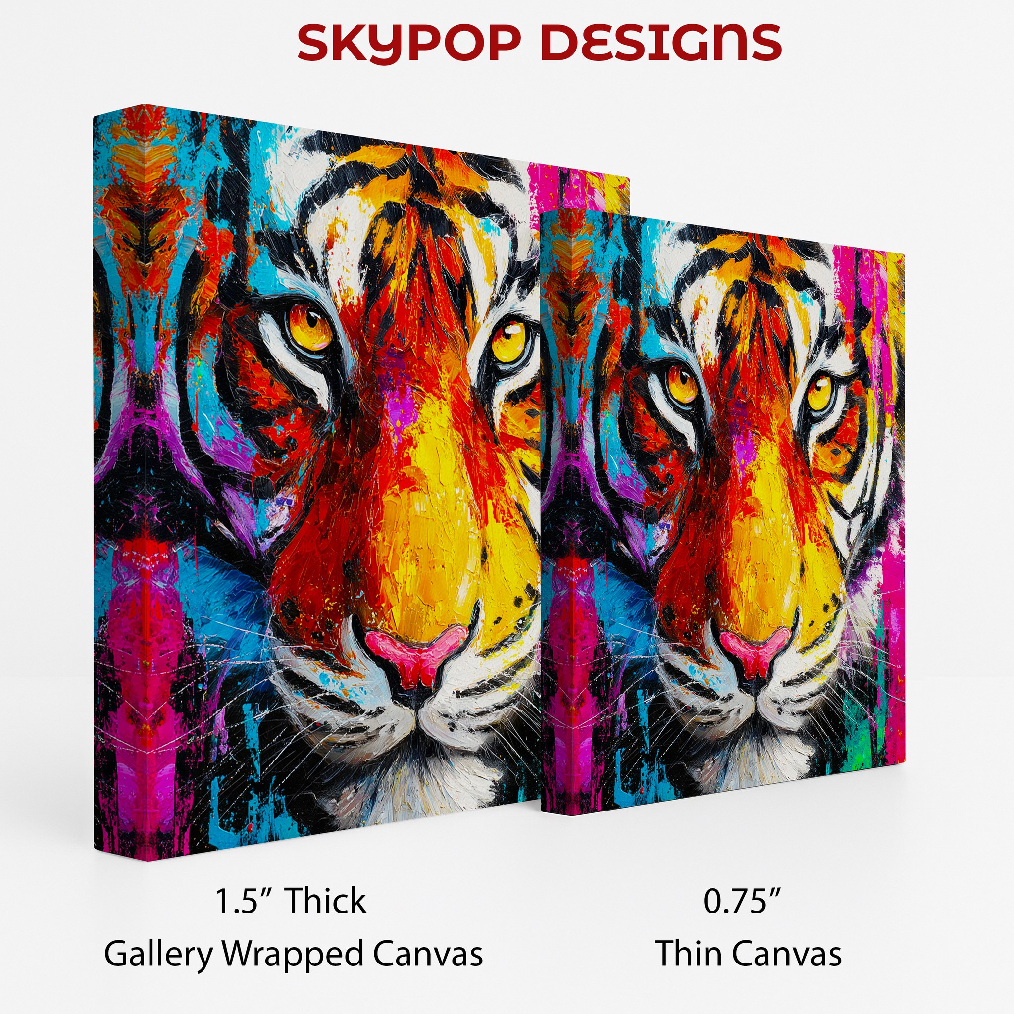 2.jpg Colorful Tiger Face Art