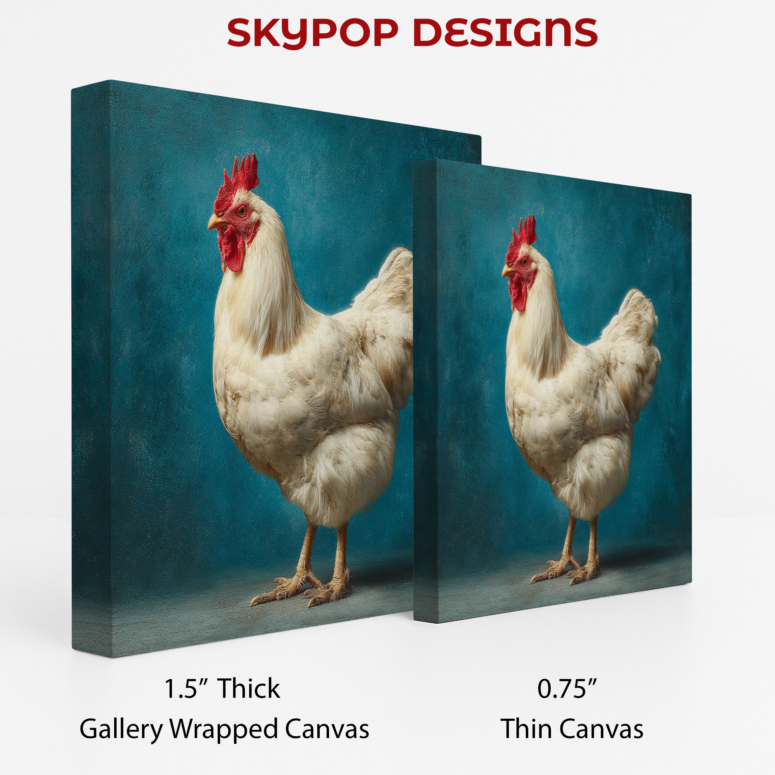 2.jpg White Rooster Art