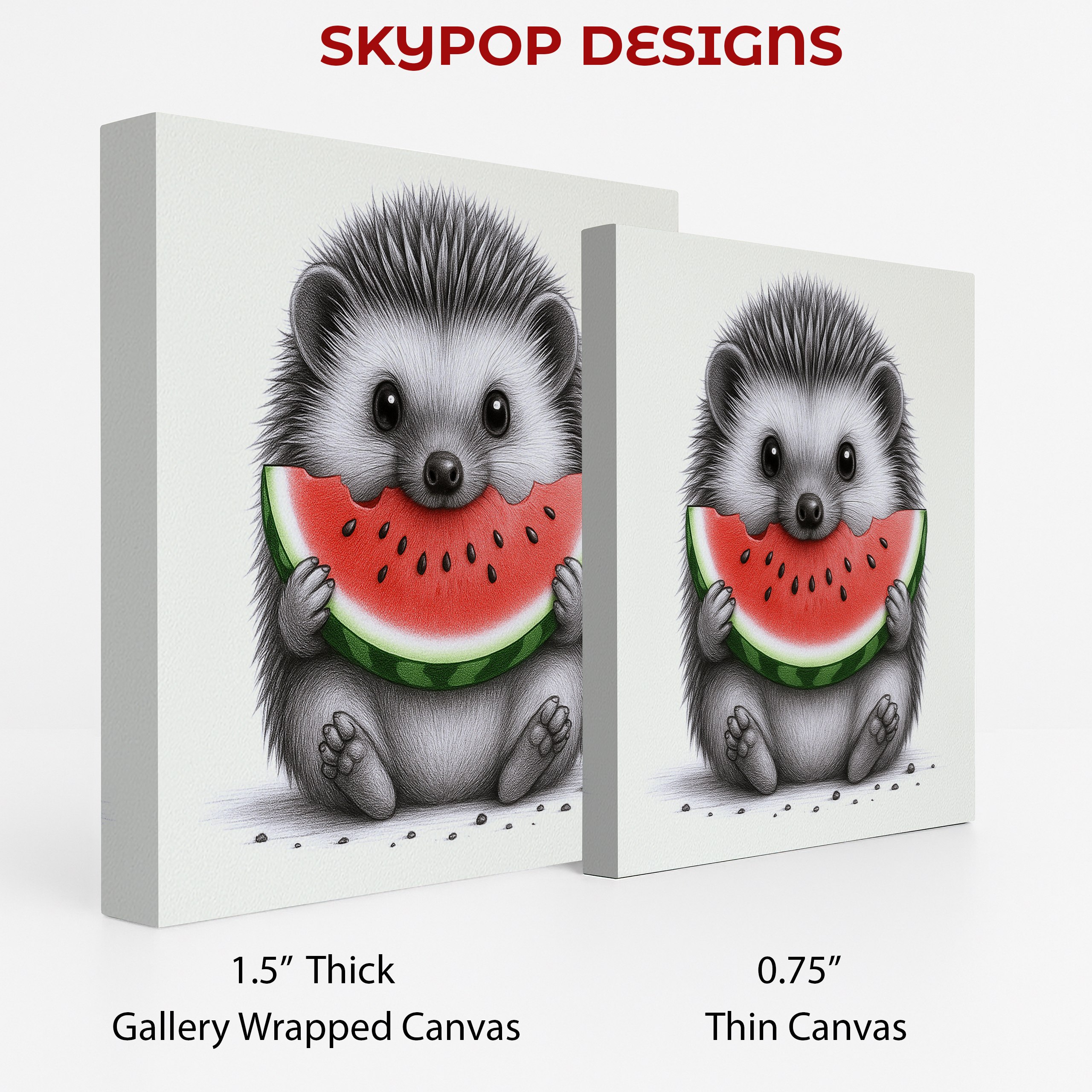 2.jpg Hedgehog Watermelon Art