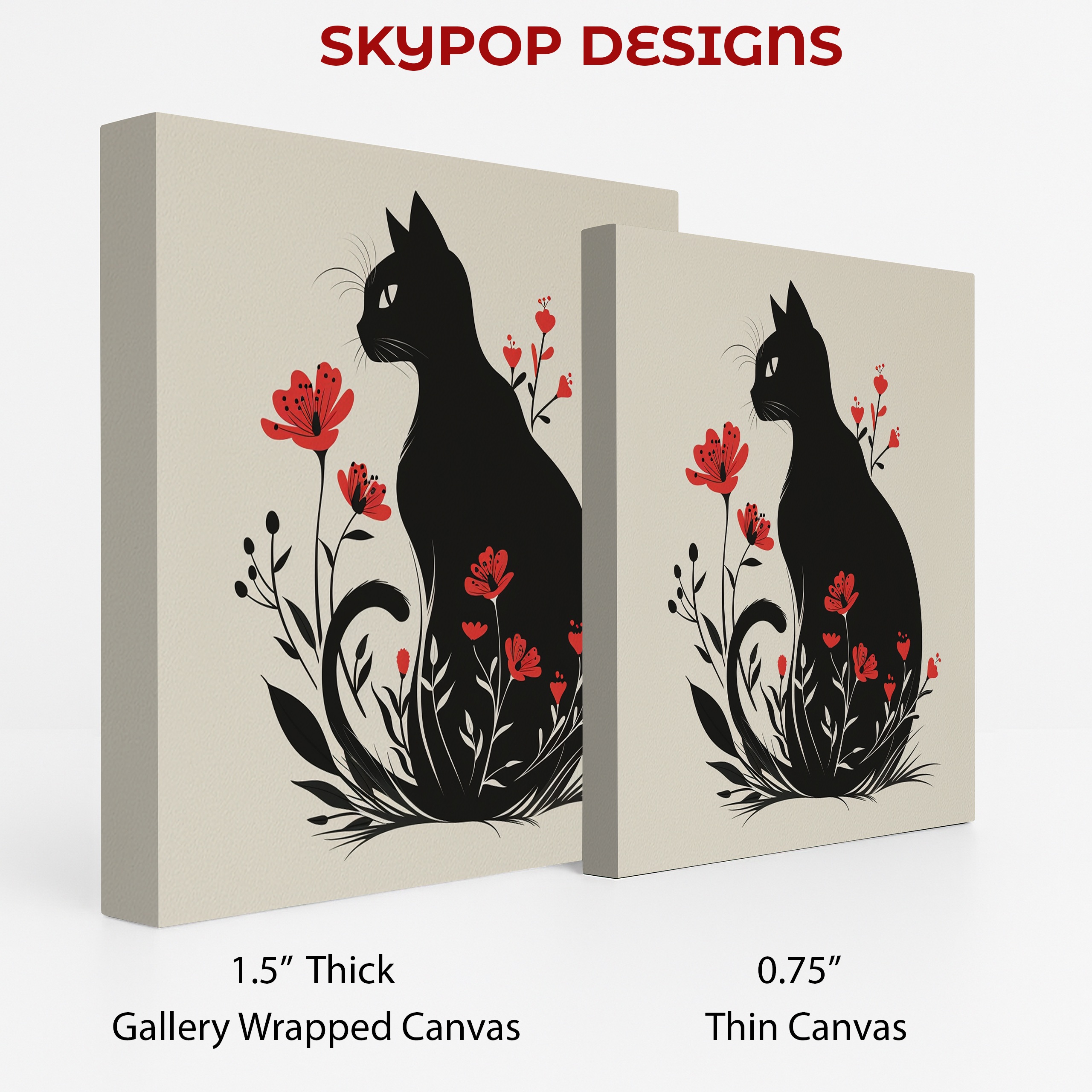 2.jpg Black Cat Flower Art