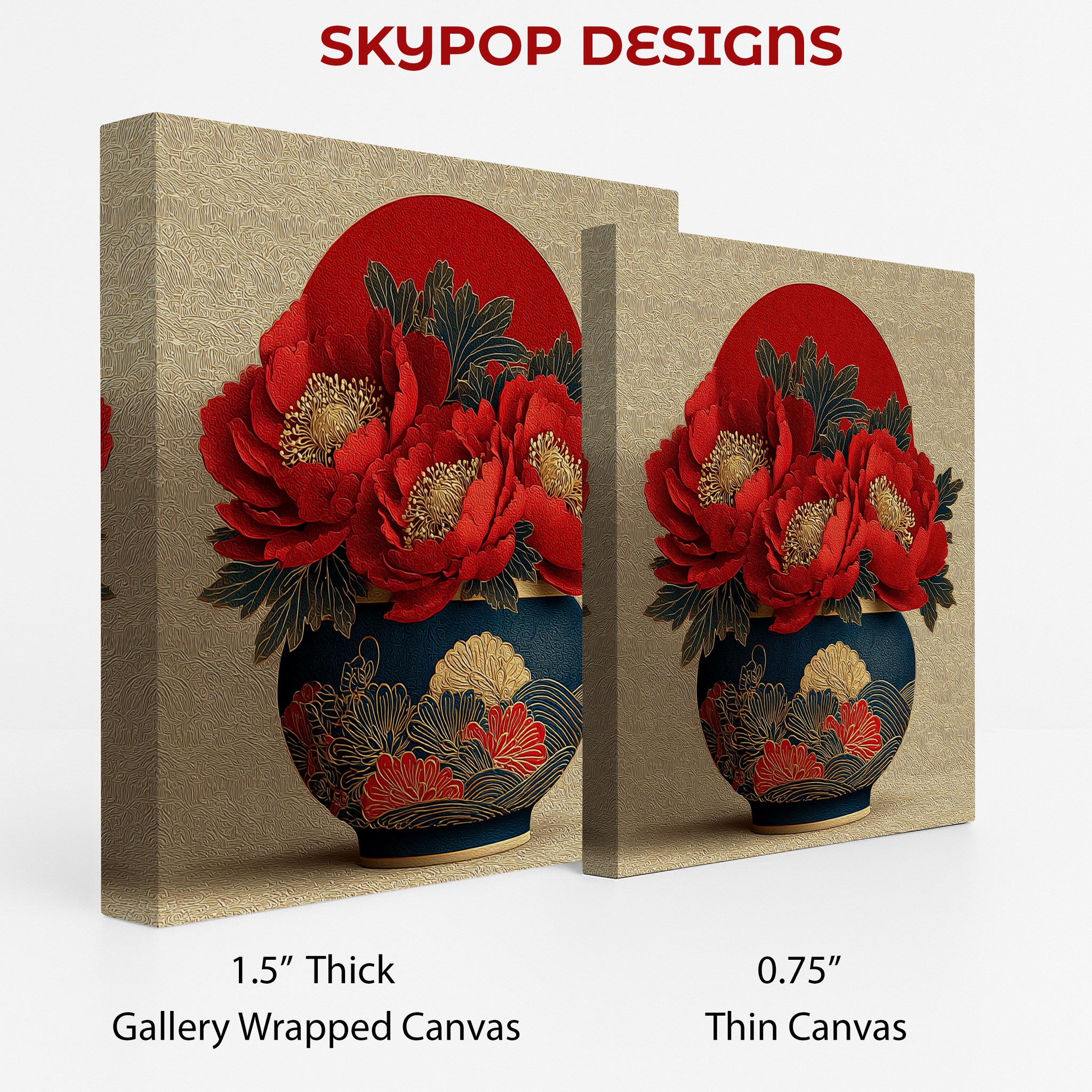 2.jpg Vibrant Peony Vase Art