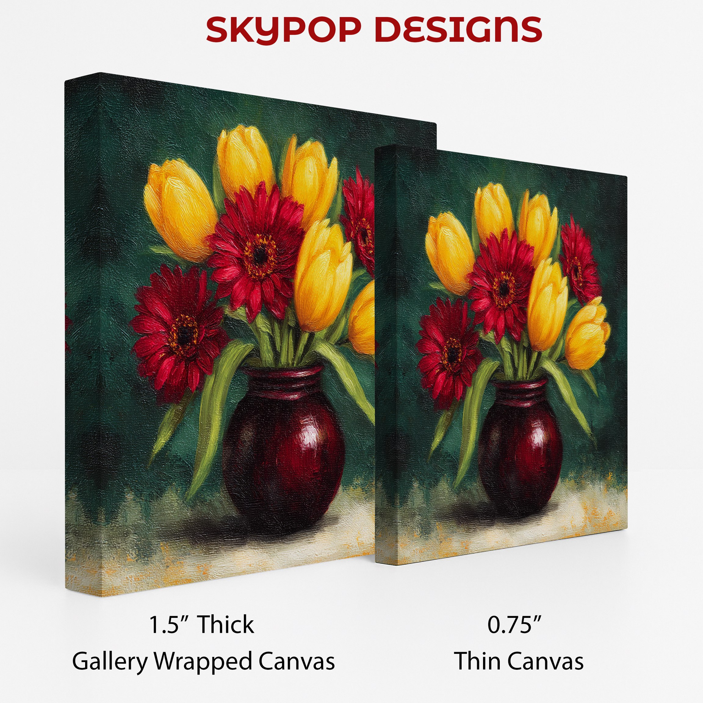 2.jpg Tulips and Daisies Bouquet Art