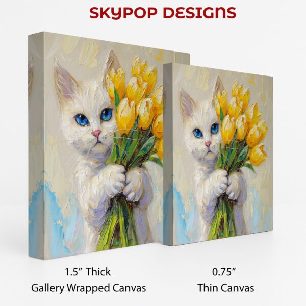 Cat with Tulips Art