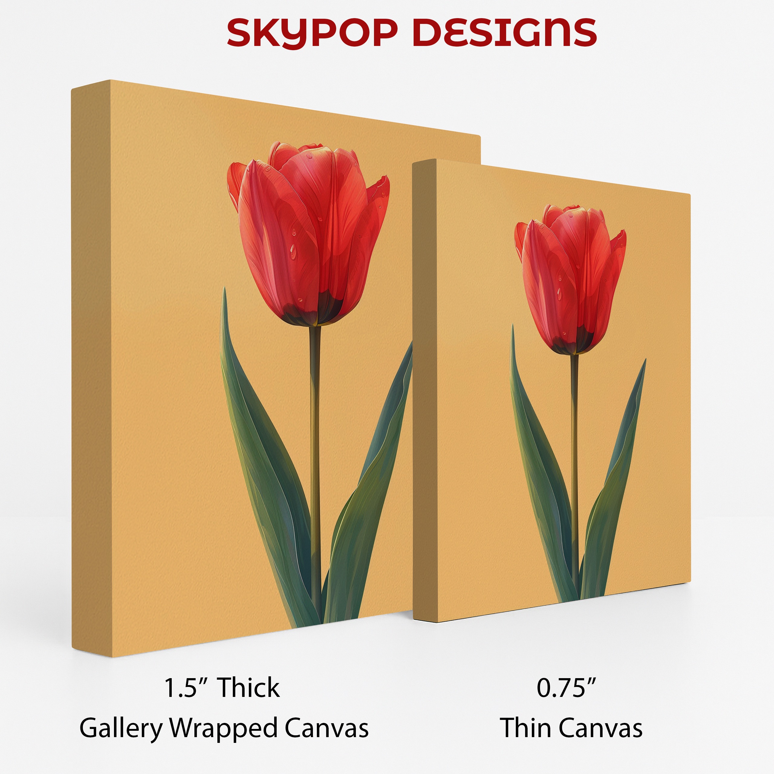 2.jpg Red Tulip Bloom Art