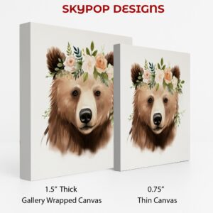 Bear Floral Crown Art