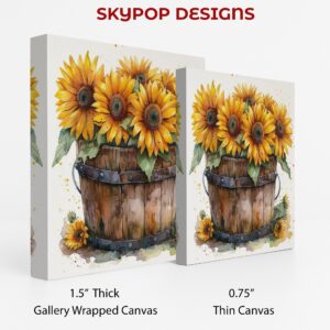 Sunflower Bucket Art