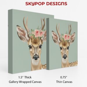 Deer with Roses Art
