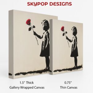 Banksy Girl Rose Art
