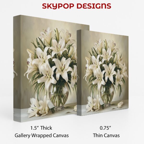 White Lily Bouquet Art