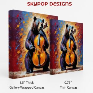 Bear Playing Cello Art