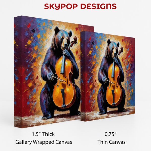 Bear Playing Cello Art