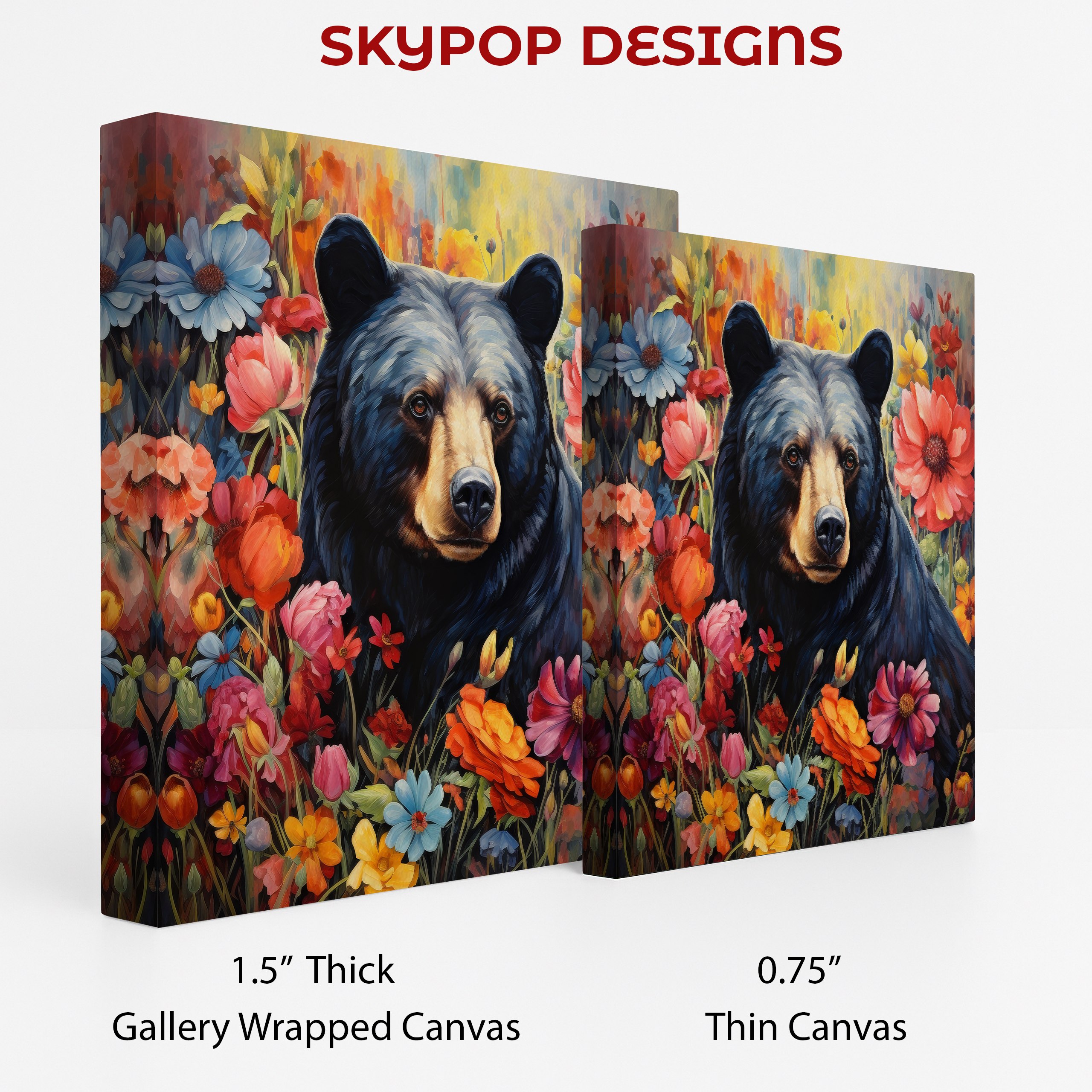 2.jpg Bear Amongst Flowers Art