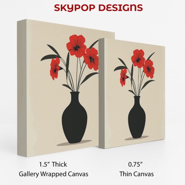 Red Petunia Vase Art