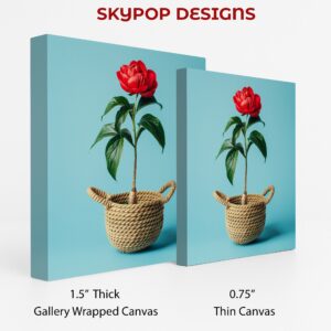 Red Peony Basket Art