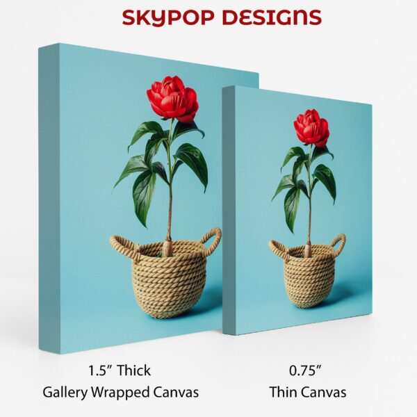 Red Peony Basket Art