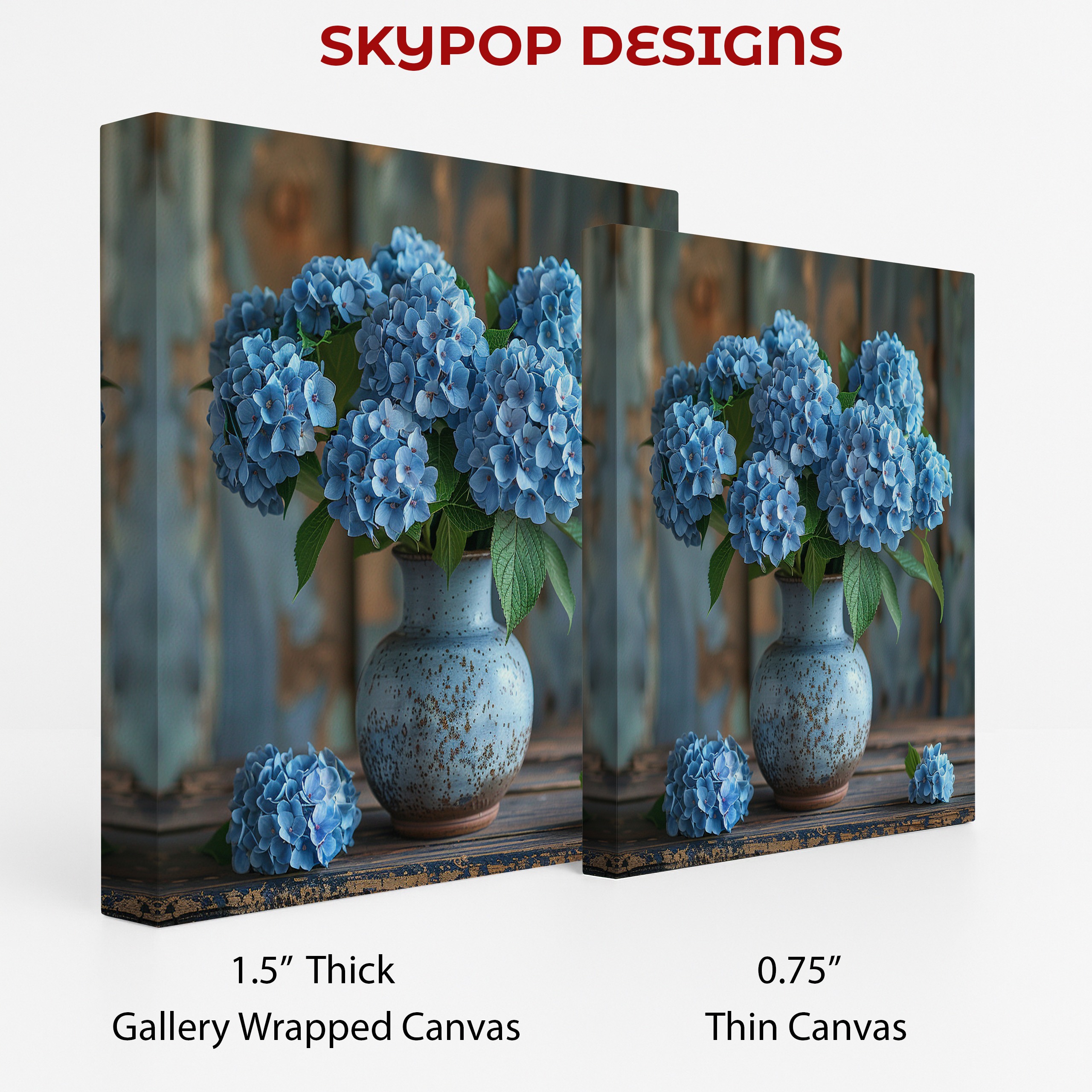 2.jpg Blue Hydrangea Vase Art