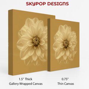 Golden Dahlia Bloom Art
