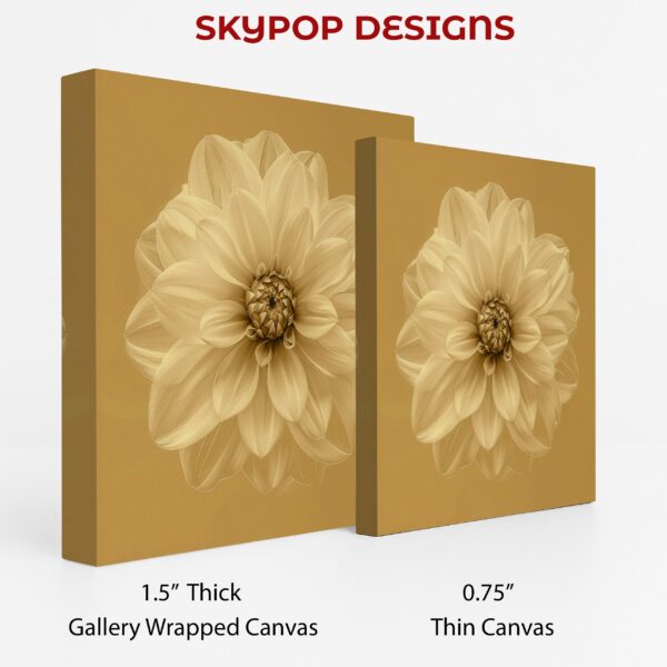 Golden Dahlia Bloom Art