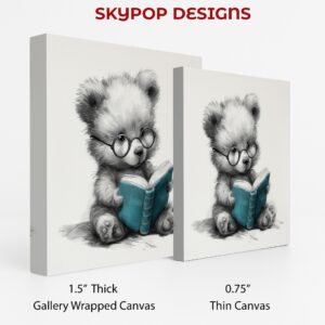 Teddy Bear Reading Book Art