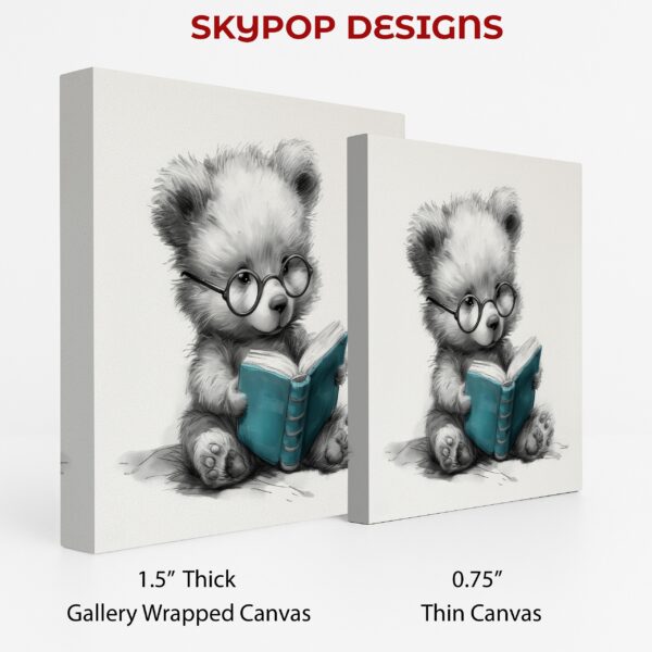 Teddy Bear Reading Book Art