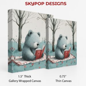 Bear Reading Book Art