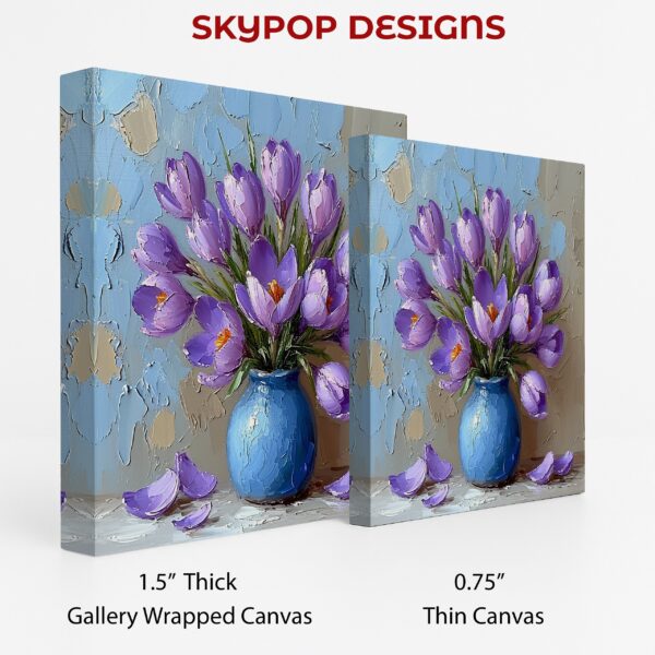Purple Crocus Vase Art